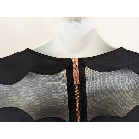 Ted Baker 3 Dress Black Serenity Bodycon Cocktail Misses Size US 8 - Picture 5 of 7